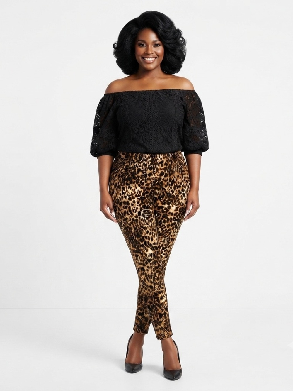 Like An Angel Leopard Print Leggings Size 3X